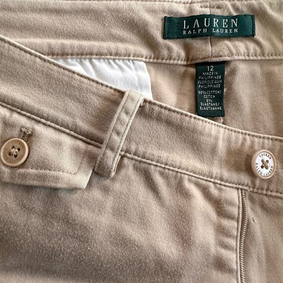 Lauren Ralph Lauren Women's Khaki Capris | Size 12 | Gently Pre-Owned - Picture 3 of 4
